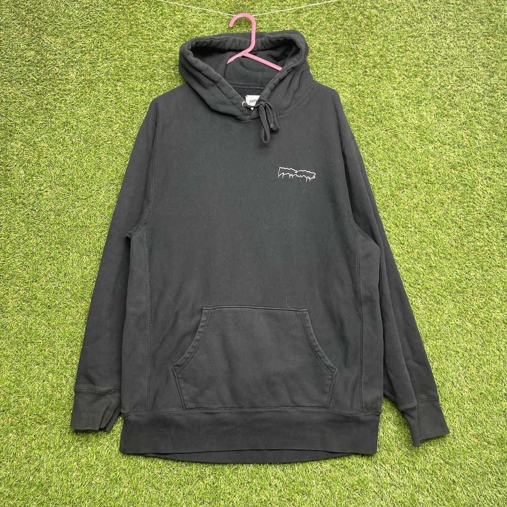 Fuckingawesome Hoodie Mens XL Logo Encrypted AOP Graphic Grunge Punk Trippy Band